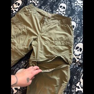 World Wide Sportsman Convertible Hiking Pants – Olive Green Zip-Off Cargo Pants